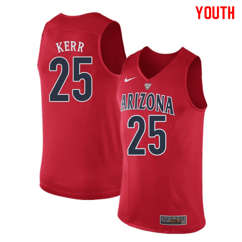 Youth Arizona Wildcats #25 Steve Kerr College Basketball Jerseys Sale-Red